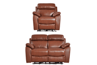 Dandrea Genuine Leather Tan  Electric Power Recliner 2+1 Seater Sofa Set
