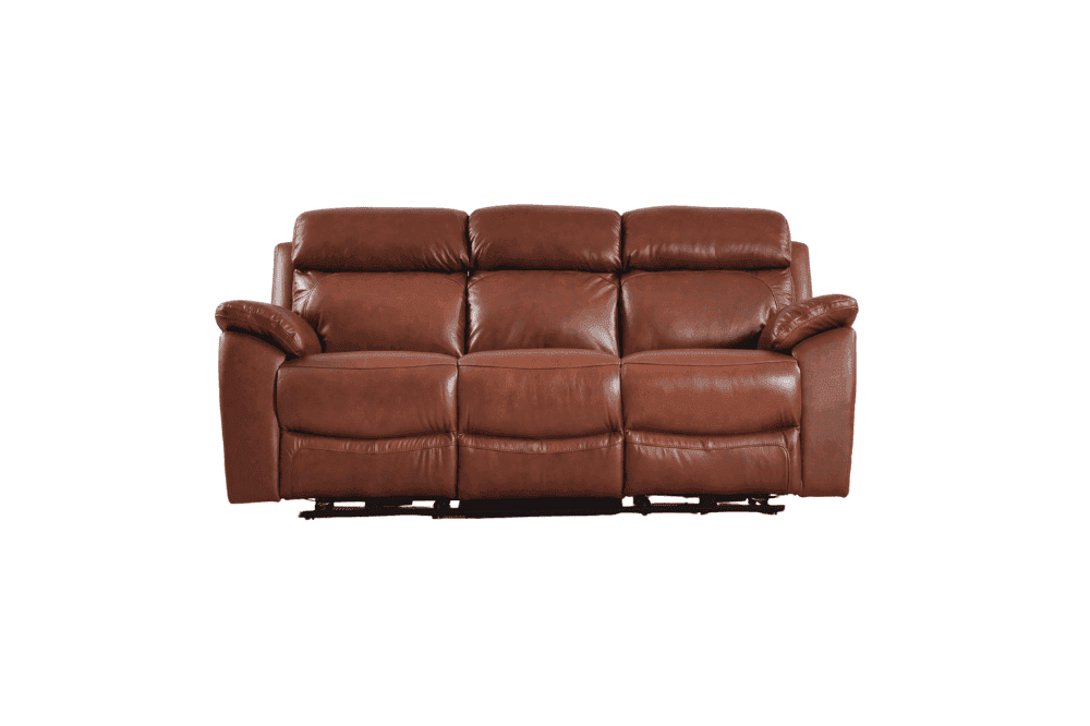 Dandrea Genuine Leather Tan Electric Power Recliner 3+1+1 Seater Sofa Set