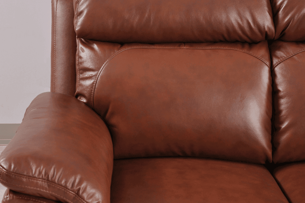 Dandrea Genuine Leather Tan Electric Power Recliner 3+3 Seater Sofa Set