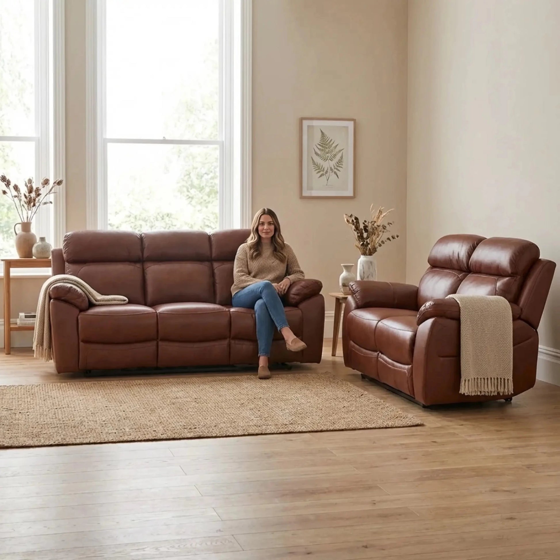 dandrea-genuine-leather-tan-recliner-sofa-set