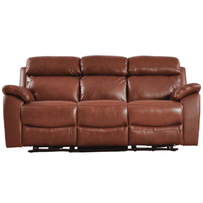 Brown leather sofa on a white background
