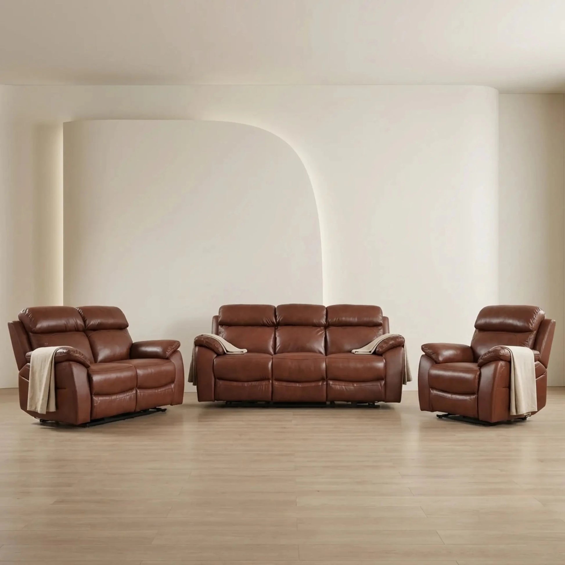 dandrea-genuine-leather-tan-electric-recliner-sofa-set