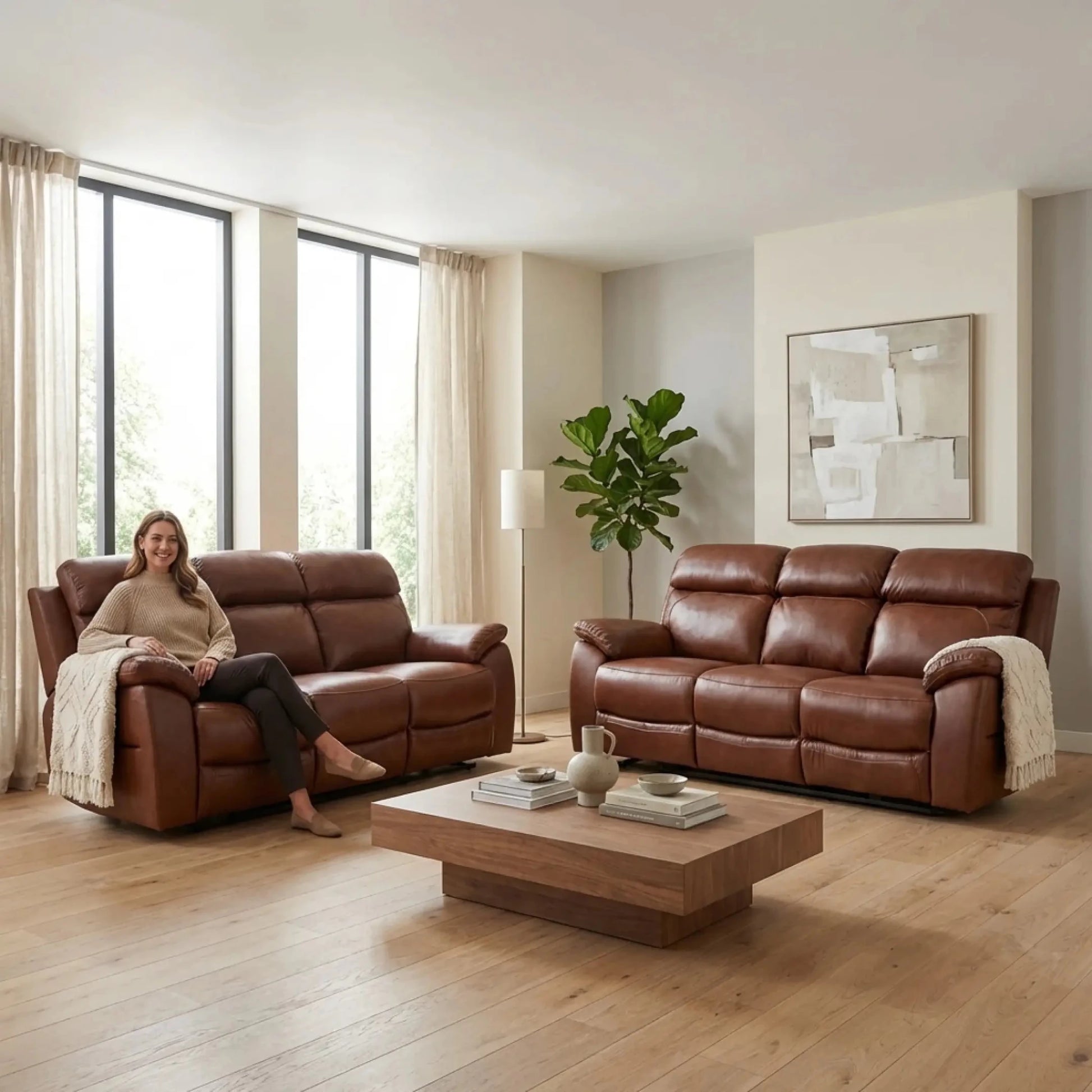 dandrea-genuine-leather-tan-recliner-sofa-pair