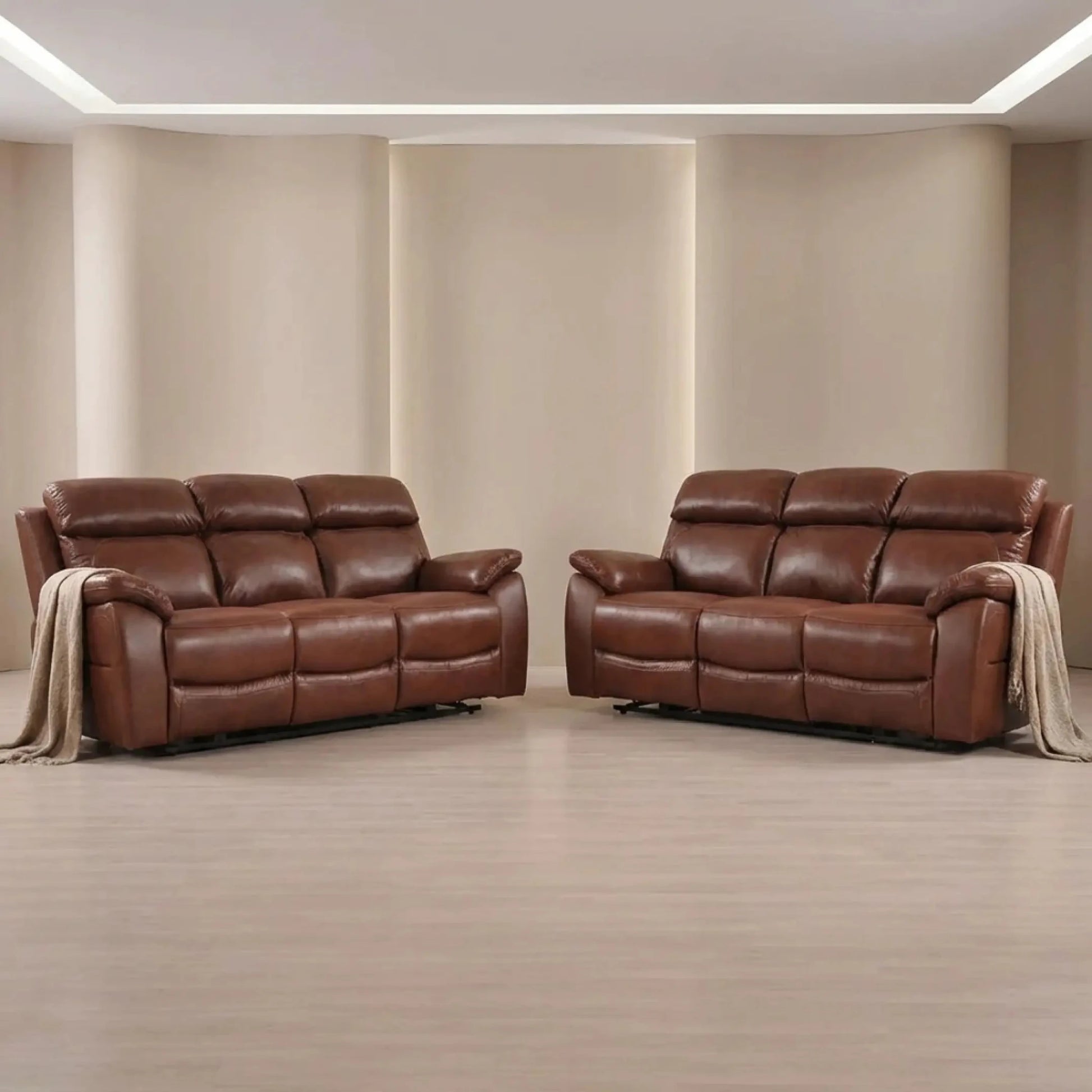 dandrea-genuine-leather-tan-electric-recliner-sofa-set