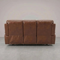 Tan Electric Recliner 3 Seater Sofa