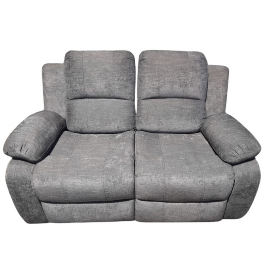 Outlet Valencia  Grey Fabric Recliner 2 Seater Sofa