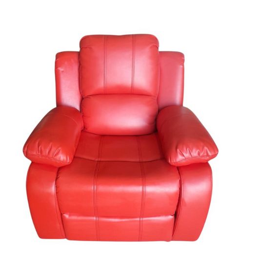 Outlet Valencia Red Leather Manual Recliner Armchair