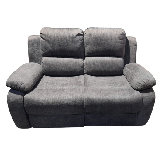 Outlet Valencia Grey Fabric  Recliner 2 Seater Sofa