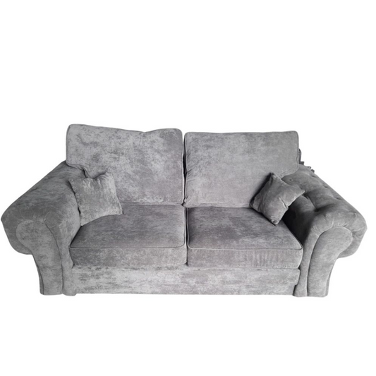 Outlet Verona Grey Fabric Full Back 3 Seater Sofa