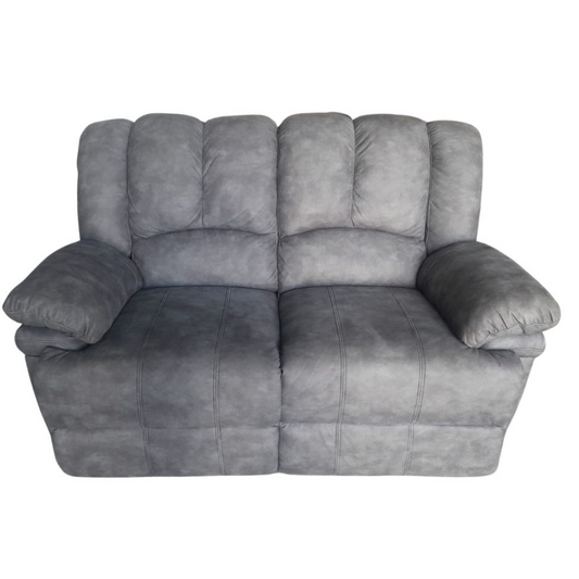 Outlet Torino Grey Fabric Manual Recliner  2 Seater Sofa