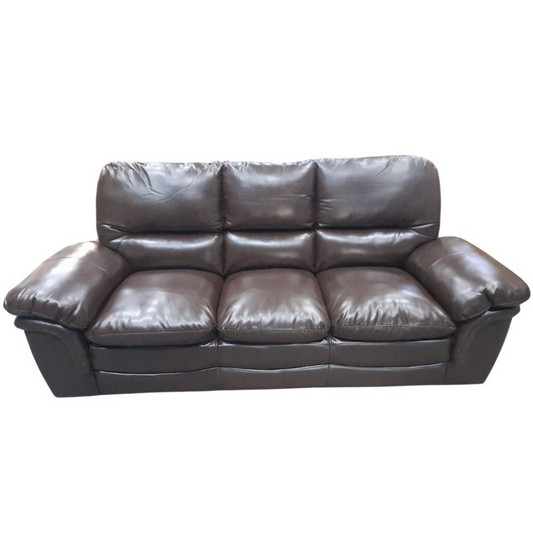Outlet Verona Brown Leather  3 Seater Sofa