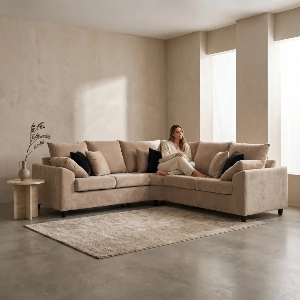Euphoria Light Brown Corner 2r2 - Furniture Instore