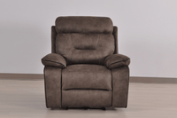Foster Brown Fabric Electric Recliner 1 Seater Sofa Set - Furniture Instore