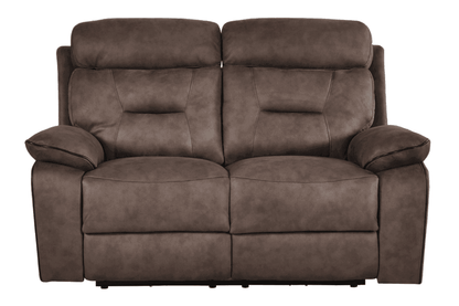 Foster Brown Fabric Electric Recliner 2+1 Seater  Sofa Set