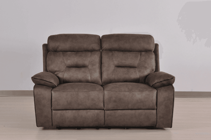 Foster Brown Fabric Electric Recliner 2+1 Seater  Sofa Set