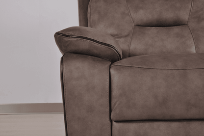 Foster Brown Fabric Electric Recliner 2+1 Seater  Sofa Set