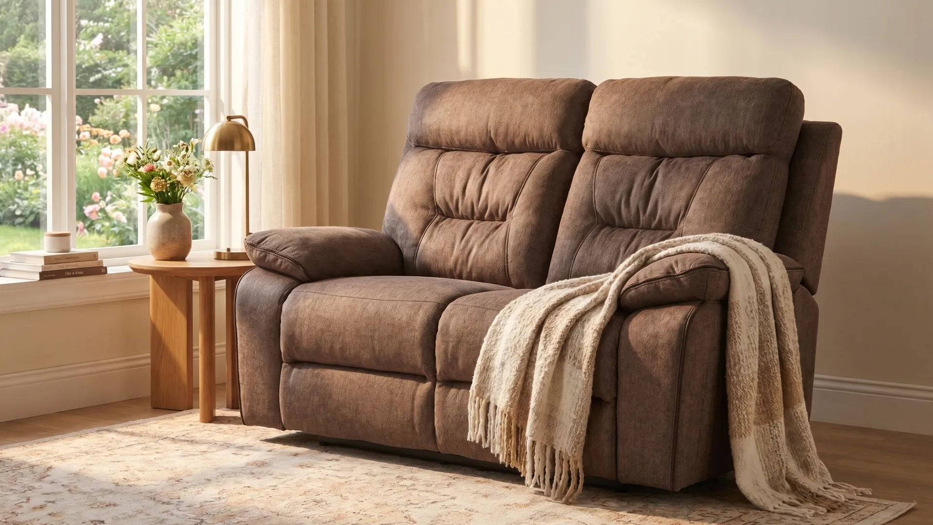foster-brown-fabric-reclining-2-seater-sofa