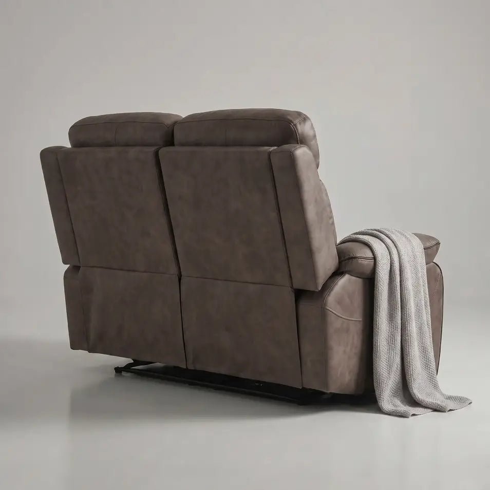 Foster Brown Fabric Electric Recliner 2 Seater - Furniture Instore