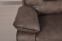 Close-up angle highlighting the Foster Brown Fabric Electric Recliner Sofa – FurnitureInStore