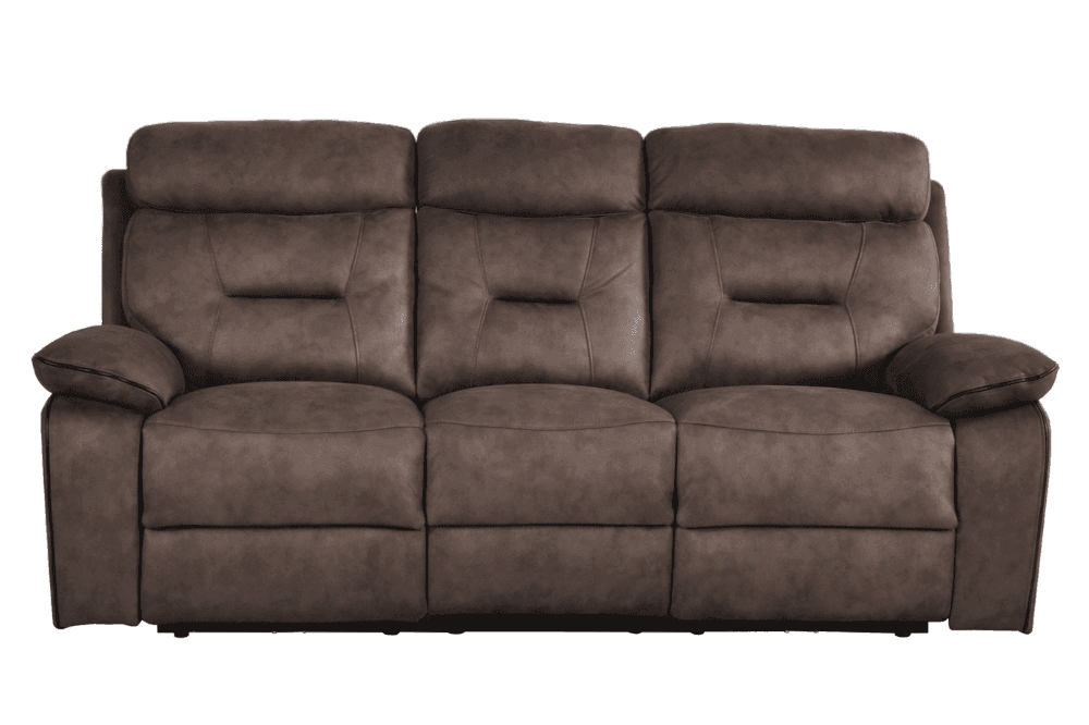 Foster Brown Fabric Electric Recliner 3+1+1 Seater Sofa Set