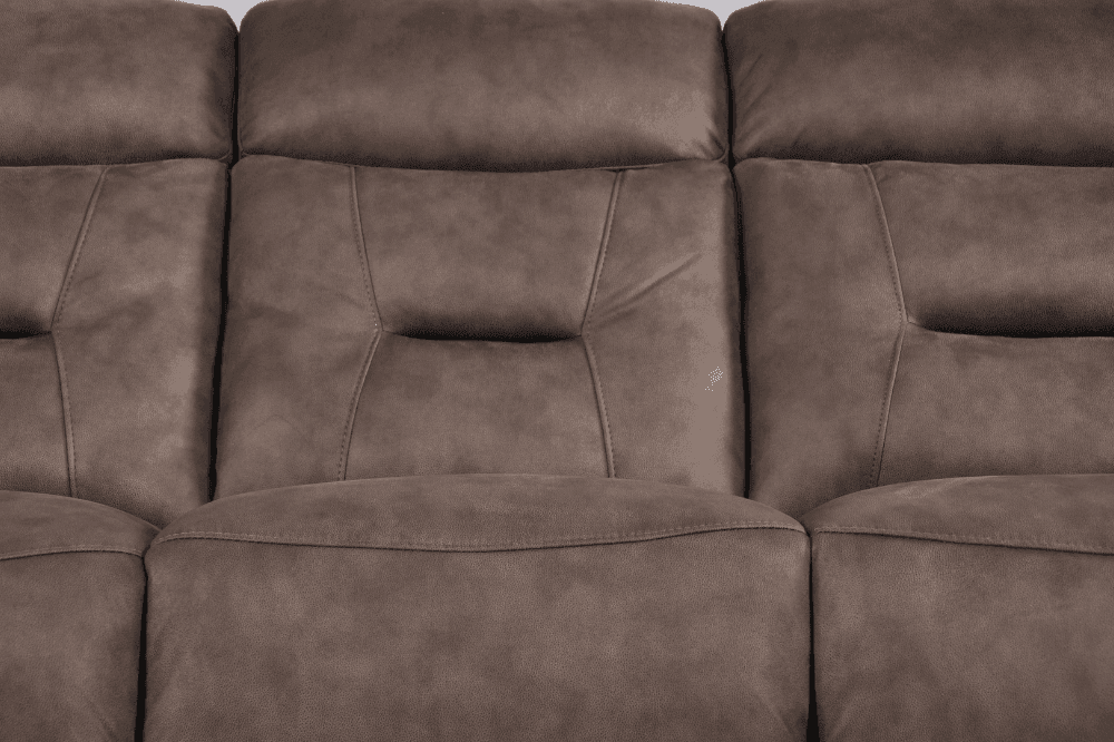 Foster Brown Fabric Electric Recliner 3+1+1 Seater Sofa Set