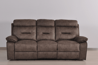 Foster Brown Fabric Electric Recliner 3 Seater Sofa Set - Furniture Instore