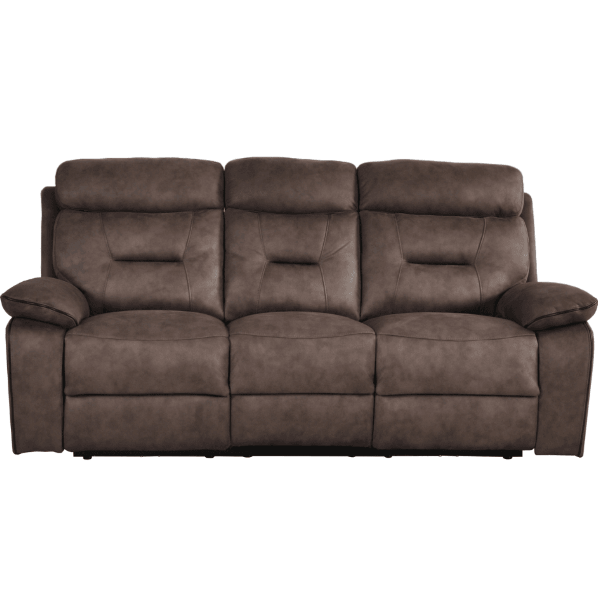 Brown leather sofa on a white background