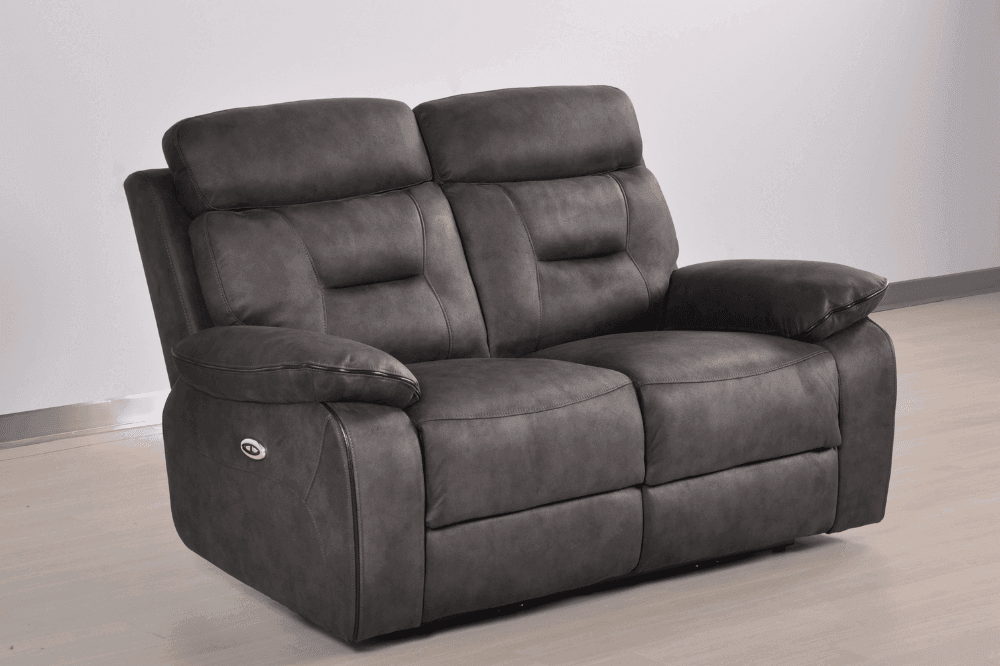 Foster Grey Fabric Electric Recliner 2+1+1 Seater Sofa Set