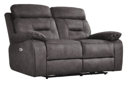 Foster Grey Fabric Electric Recliner 2+1+1 Seater Sofa Set