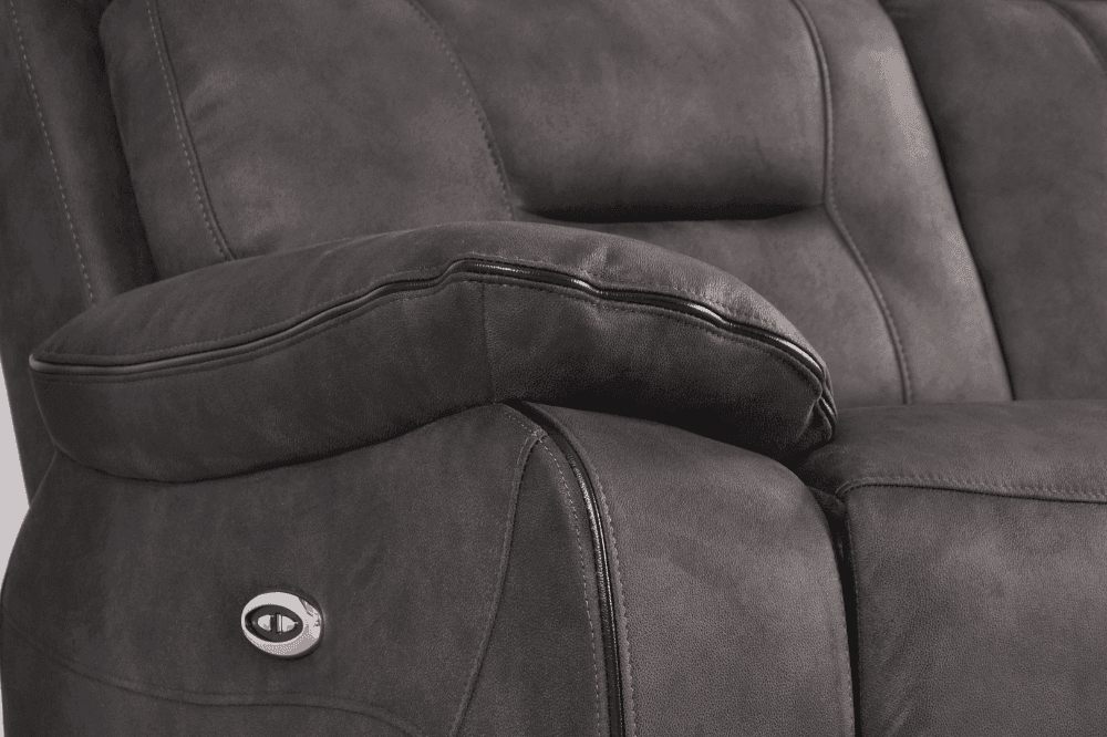 Foster Grey Fabric Electric Recliner 2+1+1 Seater Sofa Set