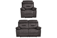 Foster Grey Fabric Electric Recliner 2+1 Seater Sofa Set