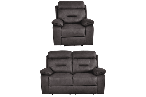 Foster Grey Fabric Electric Recliner 2+1 Seater Sofa Set