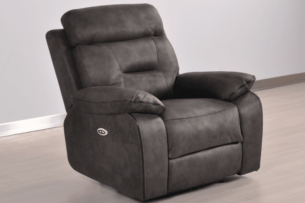 Foster Grey Fabric Electric Recliner 2+1 Seater Sofa Set