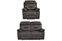 Foster Dark Grey Fabric Electric Recliner 2+1 Seater Sofa Set