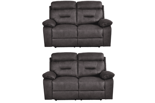 Foster Grey Fabric Electric Recliner 2+2 Seater Sofa Set