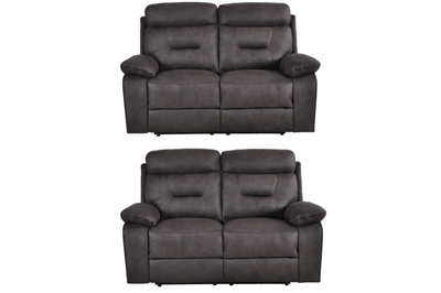 Foster Dark Grey Fabric Electric Recliner 2+2 Seater Sofa Set