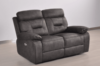 Foster Dark Grey Fabric Electric Recliner 2 Seater Sofa - Furniture Instore