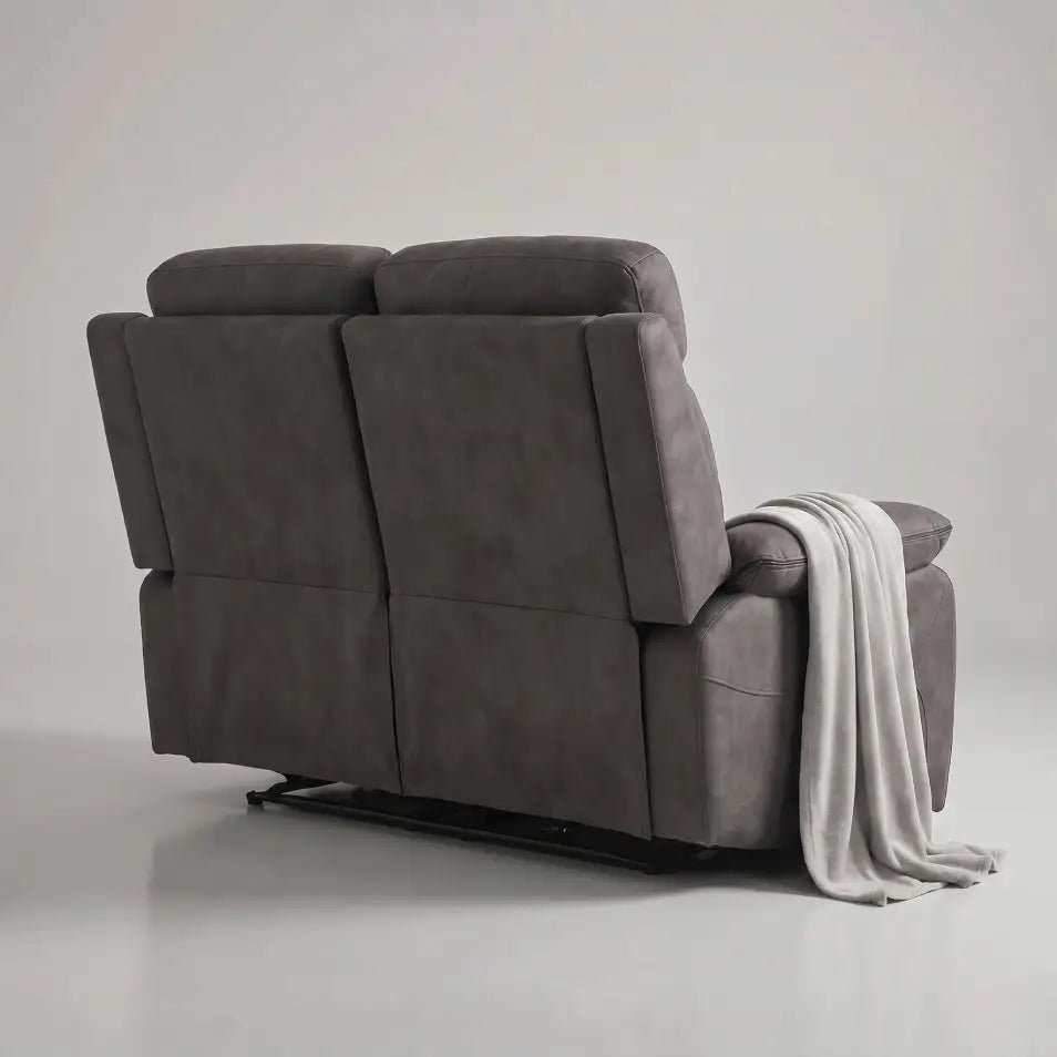Foster Dark Grey Fabric Electric Recliner 2 Seater Sofa - Furniture Instore