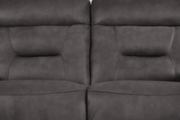 Close-up showing fabric texture on the Foster Dark Grey Recliner 2-Seater Sofa – FurnitureInStore