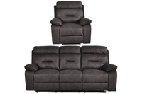 Foster Grey Fabric Electric Recliner 3+1 Seater Sofa Set