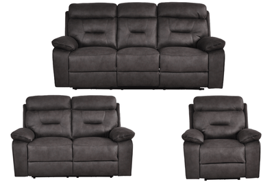 Foster Dark Grey Fabric Electric Recliner 3+2+1 Seater Sofa Set
