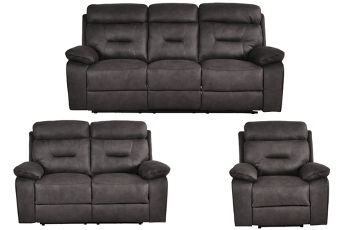 Foster Dark Grey Fabric Electric Recliner 3+2+1 Seater Sofa Set