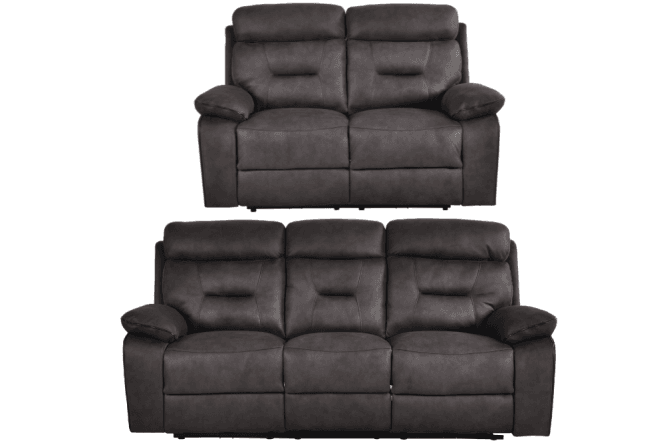 Foster Grey Fabric Electric Recliner 3+2 Seater Sofa Set