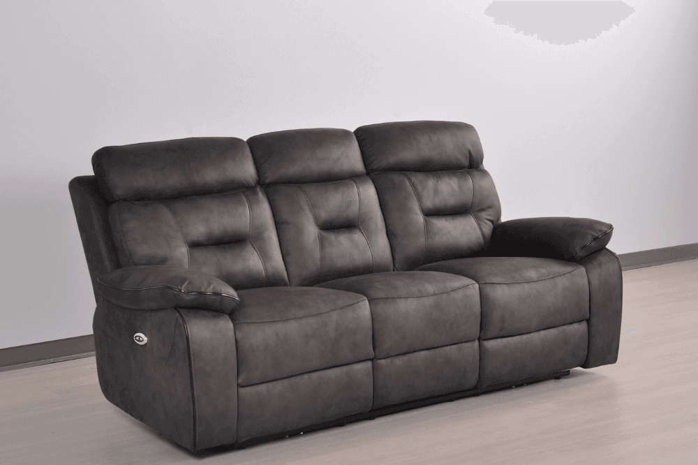Foster Grey Fabric Electric Recliner 3+2 Seater Sofa Set
