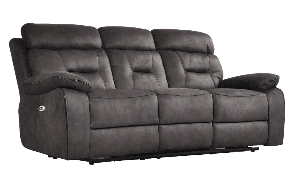 Foster Grey Fabric Electric Recliner 3+2 Seater Sofa Set