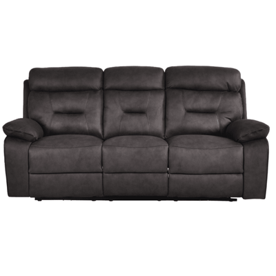 Foster Dark Grey Fabric Electric Recliner 3 Seater Sofa
