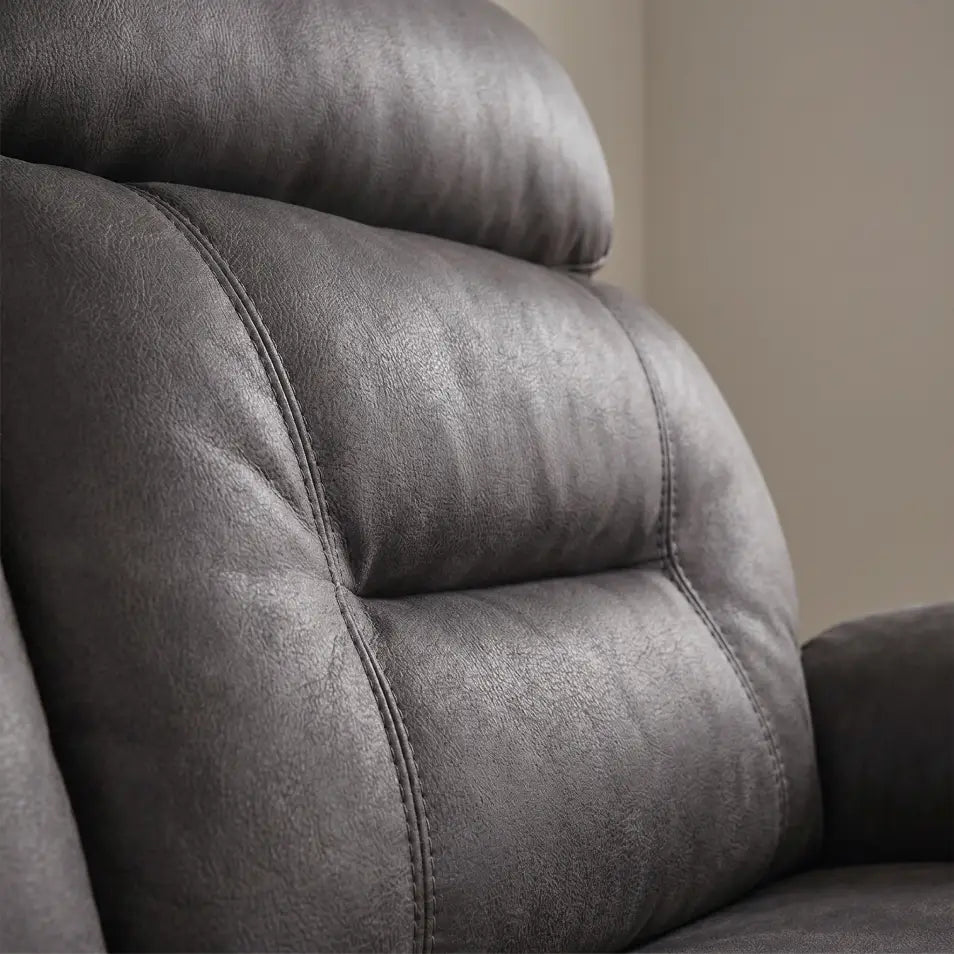 Foster Dark Grey Fabric Electric Recliner 3 Seater Sofa - Furniture Instore