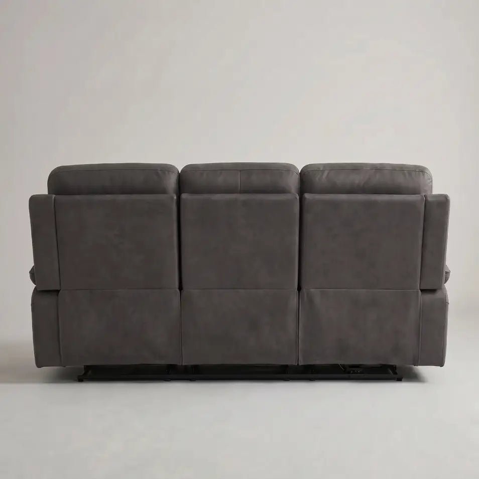 Foster Dark Grey Fabric Electric Recliner 3 Seater Sofa - Furniture Instore
