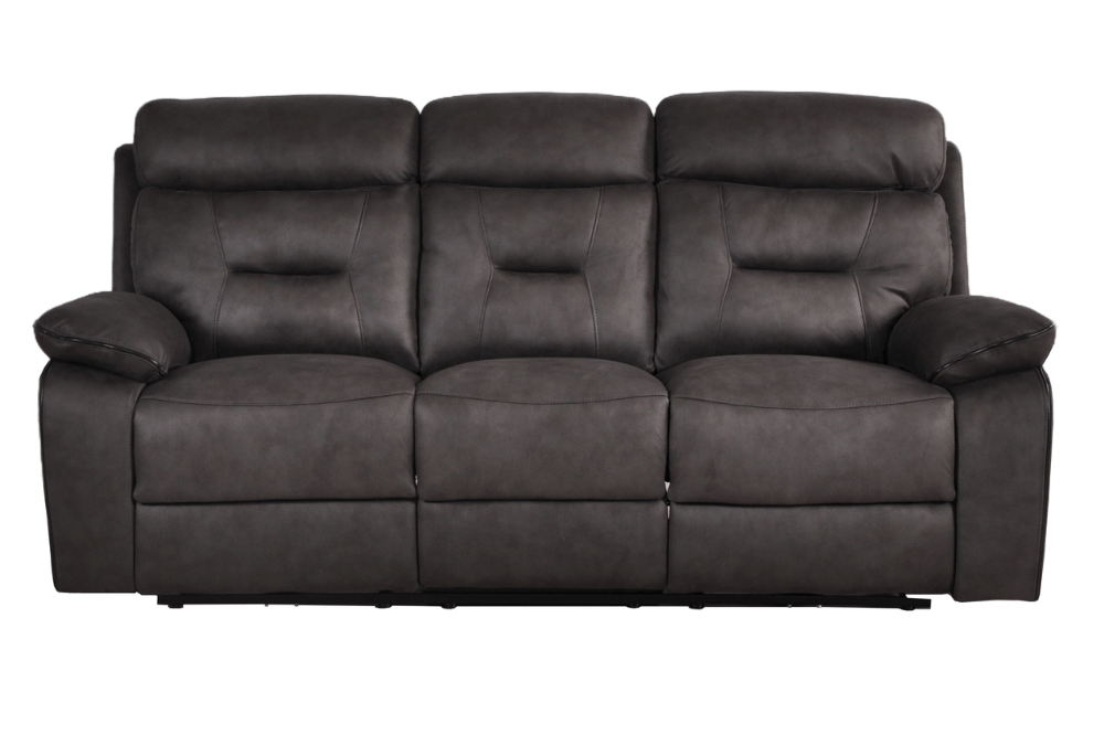 Foster Dark Grey Fabric Electric Recliner 3 Seater Sofa Set - Furniture Instore
