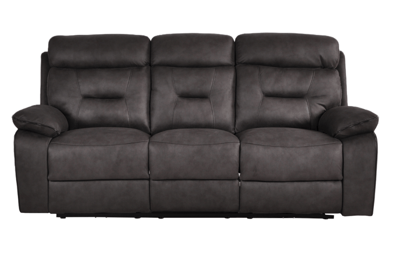 Foster Dark Grey Fabric Electric Recliner 3 Seater Sofa Set - Furniture Instore